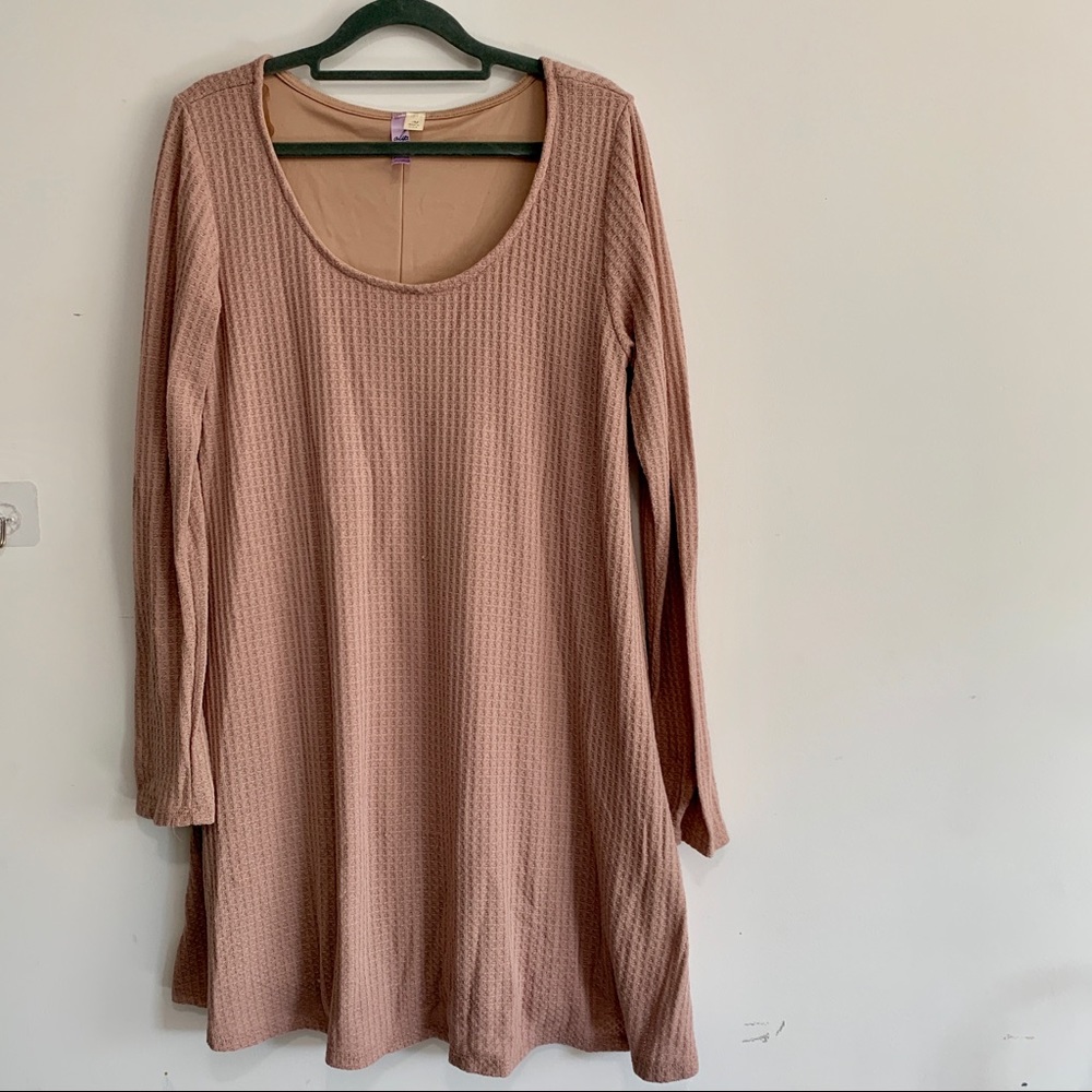 Francesca’s Blush Long Sleeve Dress